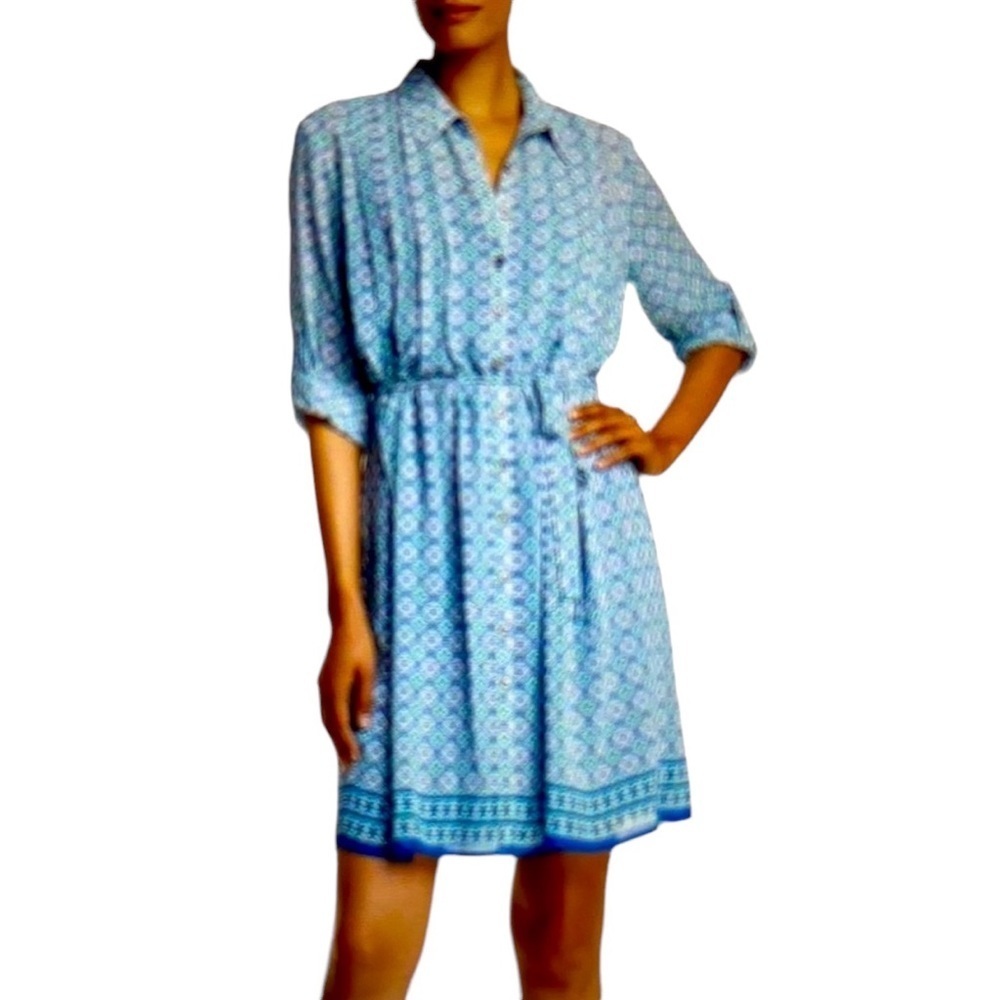 Max Studio Flower Button Shift Dress